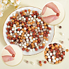 SOFPLATE 500Pcs Rubberized Style Imitated Silicone Acrylic Beads MACR-SP0001-07D-6