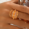 Geometric Hollow Brass Micro Pave Cubic Zirconia Adjustable Finger Rings for Women GM7706-1-2