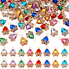UNICRAFTALE 80Pcs 8 Colors Zinc Alloy with Cubic Zirconia Pendants FIND-UN0016-09-1