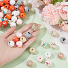 Olycraft 90Pcs 9 Colors Wood European Style Beeds WOOD-OC0003-74-3
