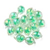 UV Plating Rainbow Iridescent Acrylic Beads OACR-F004-07I-3