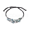 2Pcs 2 Colors Adjustable Nylon Thread Braided Bead Bracelets BJEW-JB11560-3