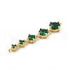 Rack Plating Brass Pave Cubic Zirconia Connector Charms KK-G458-02G-03-3