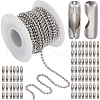 SUNNYCLUE 10M 304 Stainless Steel Ball Chains CHS-SC0001-04B-1
