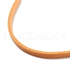 Flat Faux Suede Cord Necklace Making with Alloy Lobster Claw Clasps and Iron End Chains NJEW-Q031-02A-3