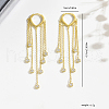Elegant S925 Sterling Silver Clear Cubic Zirconia Flat Round Chandelier Earrings SY5104-1-4