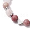 Gemstone Braided Bead Bracelets for Women Girl BJEW-JB11141-03-3