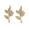 304 Stainless Steel Crystal Rhinestone Connector Charms STAS-U047-30G-1