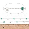 Handmade Brass & Glass Bead Chains CHC-L051-07S-04-2