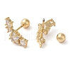 Star Brass Micro Pave Clear Cubic Zirconia Cartilage Earrings EJEW-L289-01G-02-2