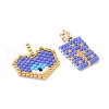 2Pcs Handmade Loom Pattern MIYUKI Glass Seed Beads PALLOY-MZ00607-05-2