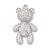 Eco-friendly Brass Micro Pave Clear Cubic Zirconia Pendants KK-D079-02P-1