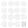 BENECREAT 30Pcs Blank Double-sided Heat Transfer Aluminium Pendants DIY-BC0012-89B-1