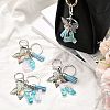 26Pcs Transparent Epoxy Resin & Transparent Acrylic & Faux Suede Tassel Keychain KEYC-JKC01202-2