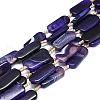 Natural Banded Agate/Striped Agate Beads Strands G-L544-022-2