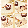 Brass Wax Seal Stamp with Wood Handle AJEW-WH0412-0315-3