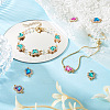 Spritewelry 48Pcs 4 Colors Alloy Crystal Rhinestone Connector Charms FIND-SW0001-26-7