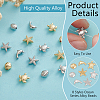   16Pcs 8 Styles Brass Beads KK-PH0010-77-4