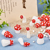 32Pcs 8 Style Luminous Mushroom Resin Display Ornaments DJEW-TA0001-02-6