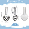 SOFPLATE 100Pcs Tibetan Style Alloy Heart Glue-on Flat Pad Pendant Bails FIND-SP0001-85-2
