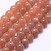 Natural Sunstone Beads Strands G-J363-10-8mm-1