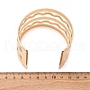 Wave Iron Cuff Bangles for Women BJEW-G741-04KCG-5