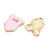 Rack Plating Alloy Enamel Pendants ENAM-N056-391A-01KCG-2