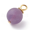 Frosted Natural & Synthetic Gemstone Charms PALLOY-JF01386-4