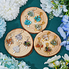 28Pcs 14 Styles Mixed Gemstone European Dangle Charms PALLOY-FH00023-4