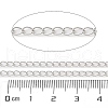 Anti-Tarnish Rhodium Plated 925 Sterling Silver Curb Chains STER-E072-01P-01-2