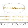 Brass Textured Flat Round with Round Link Chains CHS-H112-14G-3