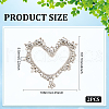 2Pcs Hollow Heart Handicraft Beading Felt Appliques PATC-FG0001-53-2