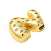 Rack Plating Brass Micro Pave Clear Cubic Zirconia Perdants KK-C067-11G-Z-2