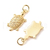 Brass Micro Pave Clear Cubic Zirconia Pendants ZIRC-P094-14G-RS-3