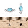 Brass Glass Connector Charms KK-C077-07P-01-3