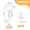 DIY Blank Domen Charm Keychian Making Kits KEYC-AB00063-2