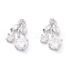 Rack Plating Brass Cubic Zirconia Charms ZIRC-C026-13P-1