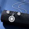 304 Stainless Steel Pendant Necklace & Stud Earring FS-WGC30A7-07-1