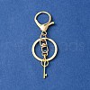 304 Stainless Steel Initial Letter Key Charm Keychains KEYC-YW00004-25-2