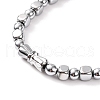 Round & Cube Synthetic Non-magnetic Hematite Beaded Necklaces NJEW-Q341-07-3