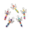 Synthetic Turquoise Beads Pendant PALLOY-JF01918-1
