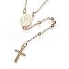 304 Stainless Steel Rosary Bead Necklaces NJEW-D285-40G-2