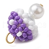 Seed Beads Beaded Charms PALLOY-MZ00332-5