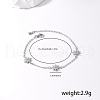 Brass Snowflake Link Bracelets FY7491-2-5