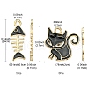 10Pcs 2 Styles Alloy Enamel Pendants ENAM-YW0003-15-3