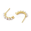 Rack Plating Brass Studs Earrings Findings EJEW-R162-32G-2