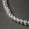 Transparent Electroplate Glass Beads Strands X-EGLA-I015-01B-4