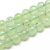 Natural Prehnite Beads Strands G-S263-6mm-04-1