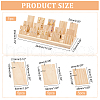 3 Rows Bamboo Earring Display Stands EDIS-WH0021-02-4