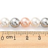 Electroplated Shell Pearl Beads Strands SHEL-F008-03B-04-4